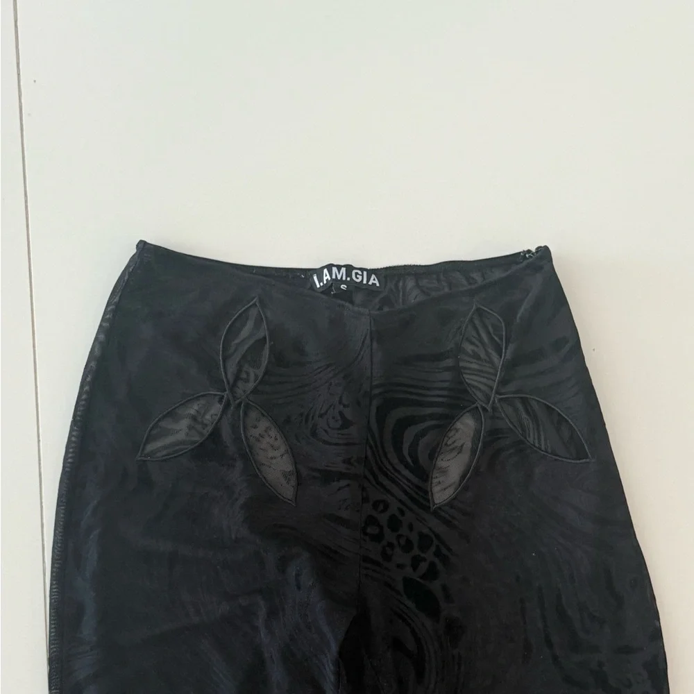 I.AM.GIA Black Sheer Pants - Picture 4 of 5